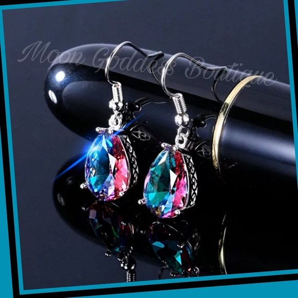 Bague Ringen Jewelry - Faceted Mystical Topaz S925 luxury drop Earrings